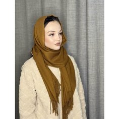 Шарф для мужчин,180х70 см, one size, коричневый Без бренда