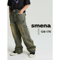 Джинсы SMENA Осень-Зима 2025, размер 128/64, cиний Смена