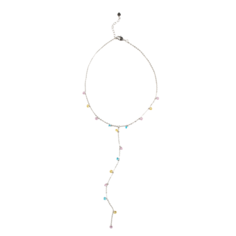 Колье VERUSCHKA JEWELRY, фианит, 16 шт., длина 36 см, серебряный