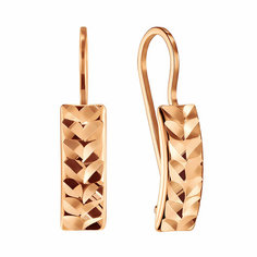 Серьги Яхонт, красное золото, 585 проба, гравировка