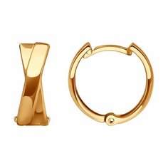 Серьги Diamant online, красное золото, 585 проба, длина 1.2 см