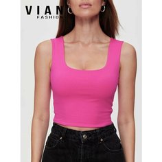 Кроп-топ VIANFASHION Современная классика, размер S, фуксия