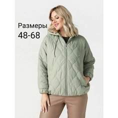 Куртка PreWoman Яблоко, размер 64, зеленый, хаки