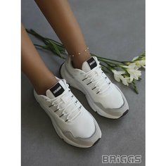 Кроссовки BRIGGS, полнота 4 (RU)/ на узкую и среднюю стопу, размер 37, белый/серый