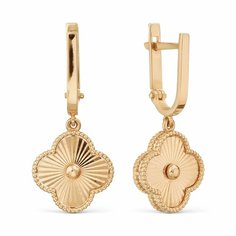 Серьги Diamant online, красное золото, 585 проба, длина 2.8 см