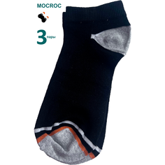 Носки Mocroc, комплект, 3 пары, размер 43-46, черно-серые