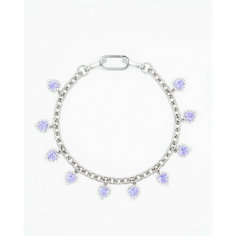 Колье TATI YORK, фианит, длина 40 см, фиолетовый