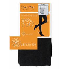 Колготки DEA MIA Шерстяные колготки женские DEA MIA WOOL 350 den теплые 5 XL, черные. Сделано в Европе., 350 den, размер 5, черный