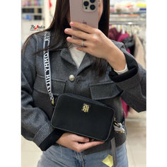 Сумка кросс-боди TOMMY HILFIGER, фактура гладкая, черный