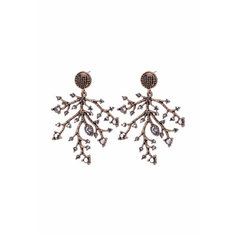 Серьги OTOKODESIGN, гематит, бронзовый