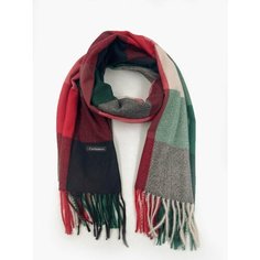 Шарф Cashmere для женщин,180х70 см, универсальный, черный, бордовый