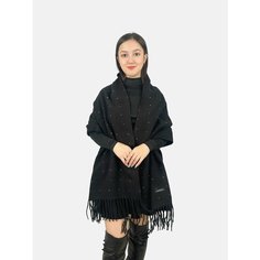 Шарф Cashmere для женщин,180х70 см, универсальный, черный