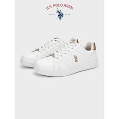 Кеды U.S. POLO ASSN., полнота 6 (RU)/ на среднюю стопу, размер 38, белый
