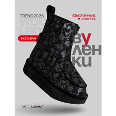 Валенки WOOLENKI WOOLENKI 2025, размер 39, черный + принт "Midnight"