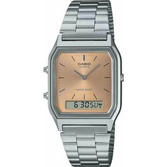 Наручные часы CASIO, серебряный, коралловый