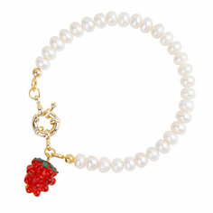 Браслет Hola Jewelry, муранское стекло, 1 шт., размер 19 см, золотистый