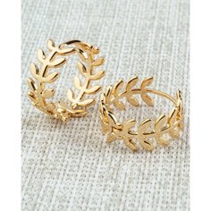 Серьги конго XUPING JEWELRY, размер 15 мм, золотистый
