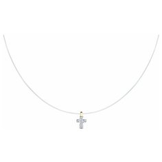 Колье Diamant, красное золото, 585 проба, бриллиант, длина 45 см., бесцветный