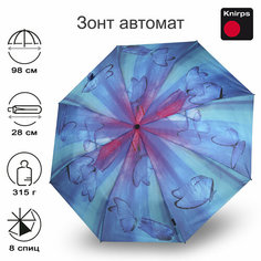 Мини-зонт Knirps, розовый, синий, бирюзовый, фиолетовый, голубой