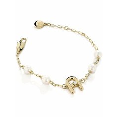 Браслет-цепочка FURLA, жемчуг имитация, кристалл, 1 шт., размер 20.6 см, золотистый