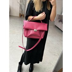 Портфель Shapely, фактура зернистая, розовый