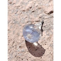 Серьги пусеты GNN-Epoxy, размер 8 мм, прозрачный