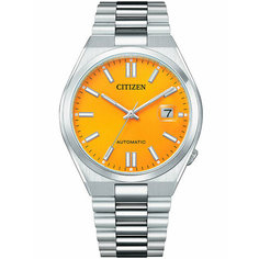 Наручные часы CITIZEN Automatic, оранжевый, желтый, серебряный