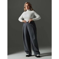 Брюки DIMMA fashion studio Венди, размер 54, серый