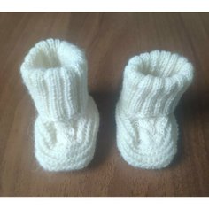 Пинетки Пинетки, размер 0-6 месяцев, белый Baby Name