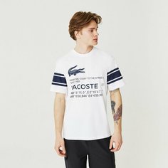 Футболка LACOSTE, размер T2, белый/синий