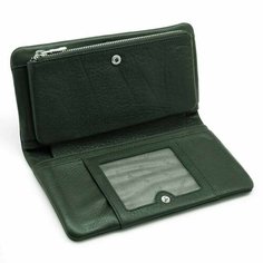 Кошелек Cangurione, фактура зернистая, темно-зеленый