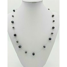Колье Apsara, жемчуг барочный, длина 55 см, черно-синий