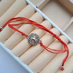 Плетеный браслет, красный Reniva