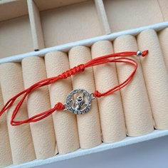 Плетеный браслет, красный Reniva