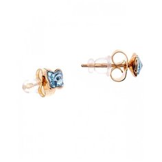Серьги XUPING JEWELRY, Swarovski Zirconia, бирюзовый, золотой