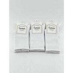 Носки Turkan, комплект, 3 пары, размер 36/42, белый
