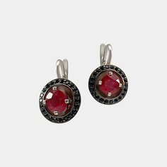 Серьги Кристалл Мечты, серебро, 925 проба, родирование, шпинель, рубин, длина 2 см, , красный