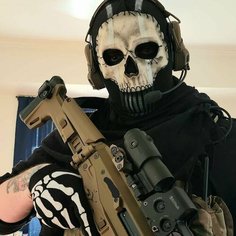 Балаклава-маска Череп Гоуст Ghost из Call of Duty Нет бренда