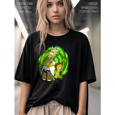 Футболка CherryPie Симпсоны, размер ONESIZE(XS-XXL), черный