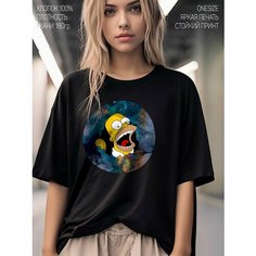 Футболка CherryPie Симпсоны, размер ONESIZE(XS-XXL), черный