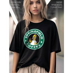Футболка CherryPie Симпсоны, размер ONESIZE(XS-XXL), черный