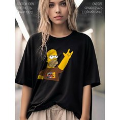 Футболка CherryPie Симпсоны, размер ONESIZE(XS-XXL), черный
