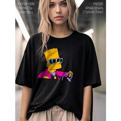 Футболка CherryPie Симпсоны, размер ONESIZE(XS-XXL), черный