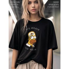 Футболка CherryPie Симпсоны, размер ONESIZE(XS-XXL), черный