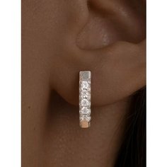Серьги Ювелир Карат, серебро, 925 проба, родирование, фианит, размер 30 мм, длина 1.5 см, , серебро