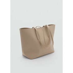 Сумка шоппер MANGO, коричневый