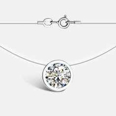 Колье DIALVI JEWELRY, серебро, 925 проба, родирование, фианит, длина 35 см., серебристый, бесцветный