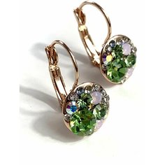 Серьги Florento, хрусталь, кристаллы Swarovski, серебряный