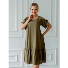Платье Текстильный Край, размер 42, хаки