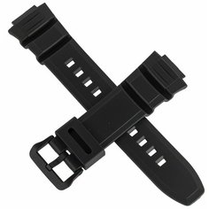 Ремень чёрный матовый пластик Casio MCW-100H-1A
